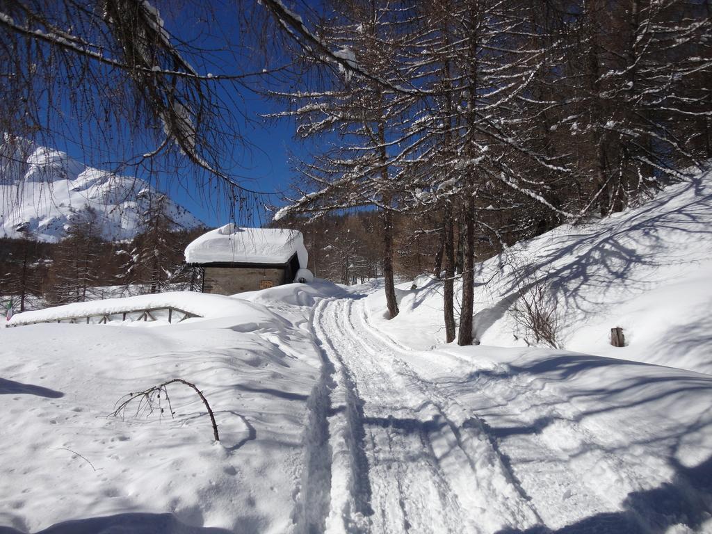 Rifugio Al Lago Del Mortirolo In Inverno Raggiungibile Solo A Piedi Monno ภายนอก รูปภาพ